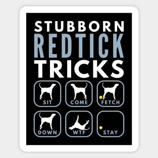 Stubborn Redtick Coonhound Tricks - Dog Training Sticker